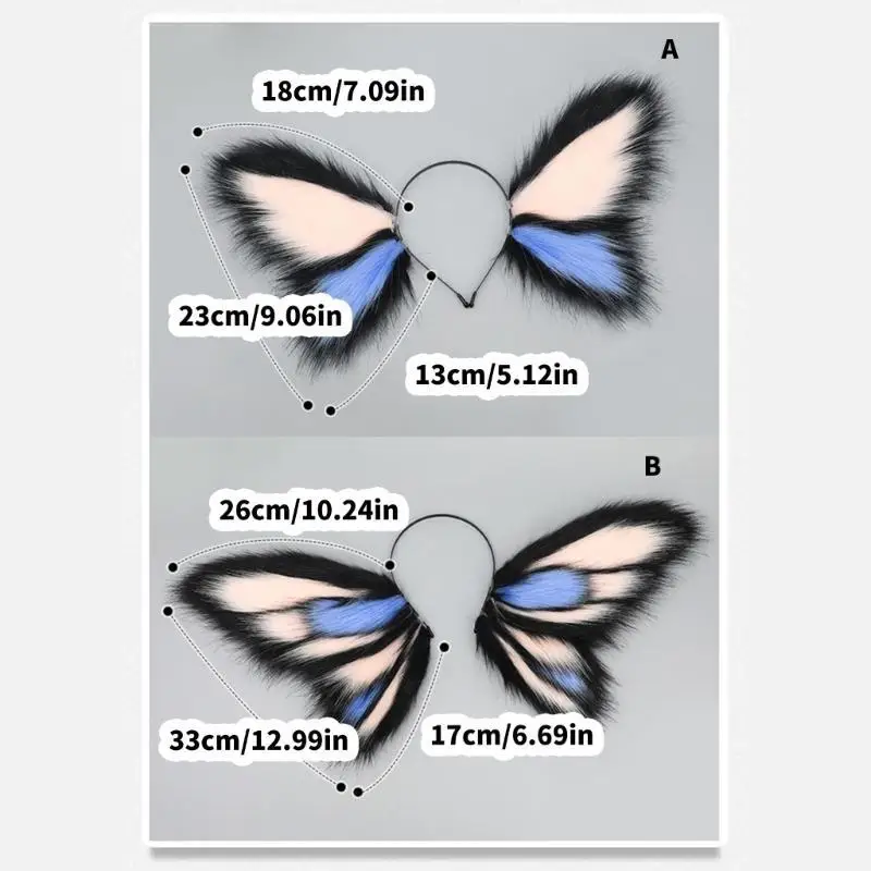 Diademas para niños 652F, aro mariposa encantador para Halloween, accesorios para fotos cumpleaños, sombreros