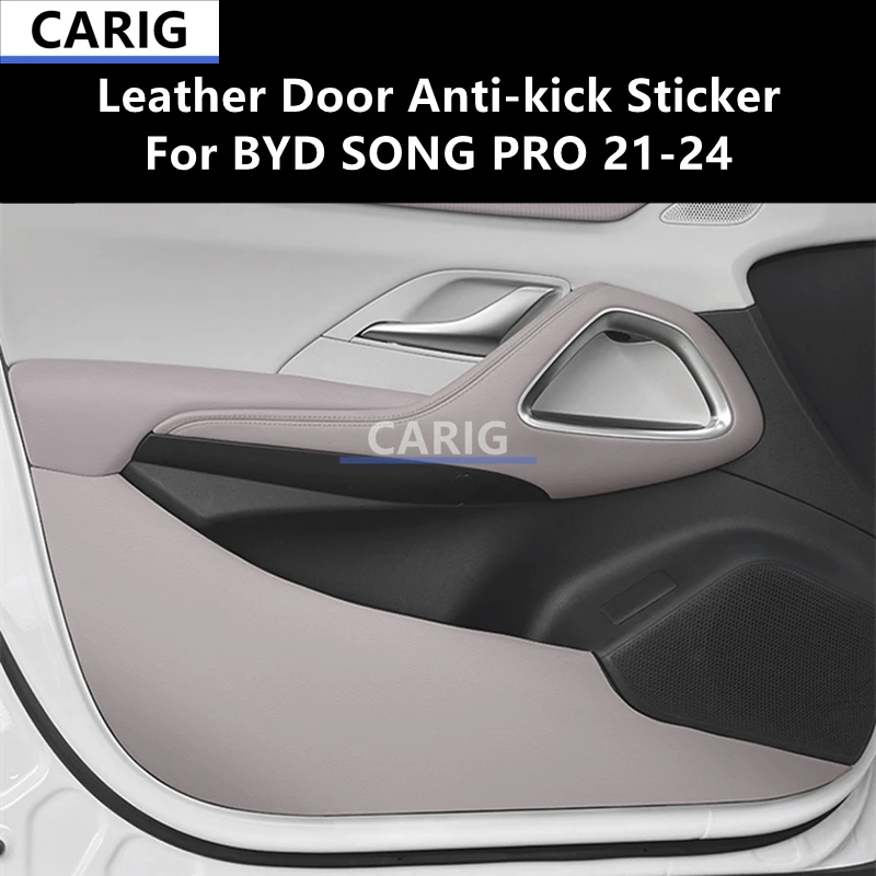 

For BYD SONG PRO 21-24 Leather Door Anti-kick Sticker Modified Car Interior Protection Film Modification Accessories Refit