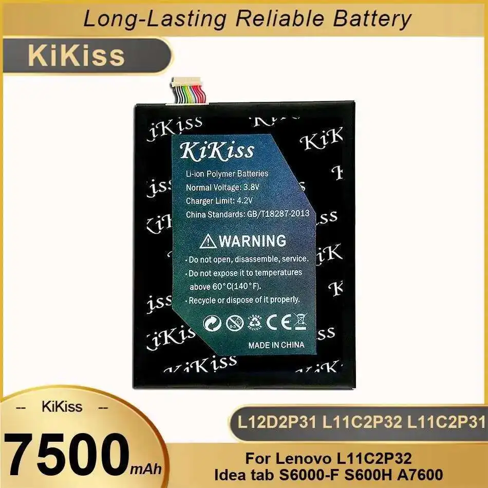 

Tablet Battery 7500Mah Reliable Power Supply For Lenovo L11C2P32 Idea Tab S6000-F S600H A7600 L12D2P31 L11C2P31
