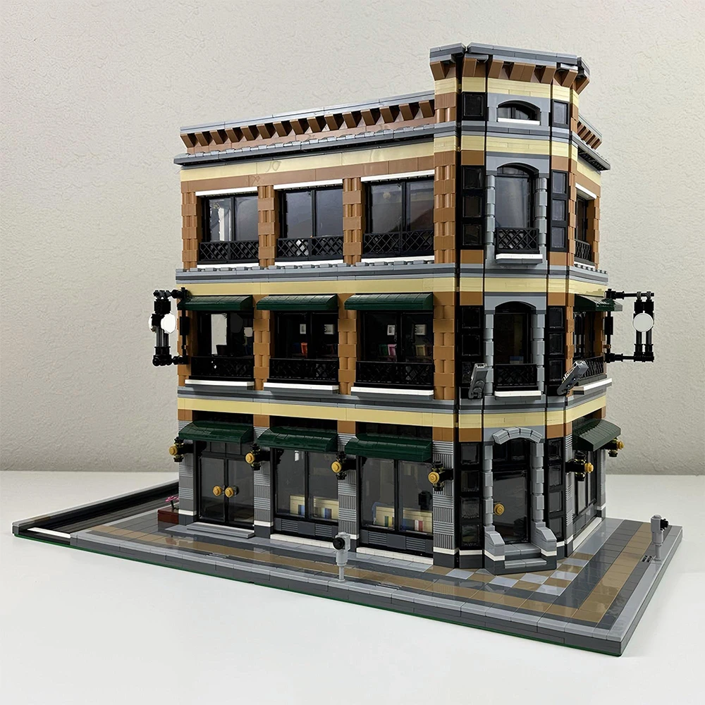 4476PCS MOC Vendita Calda Città Strada Libreria Caffè Negozio di Modelli Blocchi di Costruzione Modulari FAI DA TE Ragazzi Giocattoli Educativi Regalo di Capodanno