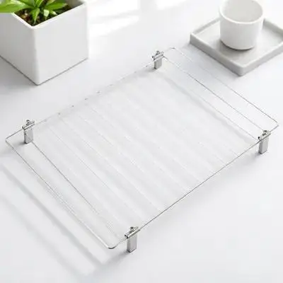 

1Pcs Bbq Grill Rack Stainless Steel Electric Oven Mesh Non-Stick Barbecue Grill Net High Temperature Resistant Kitchen Baking