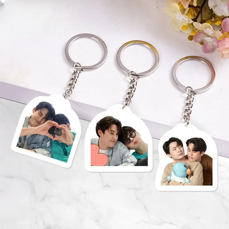 GawinKrist Magazine Cover Posters Keychain Double-side Hanging Pendants Thai TV You Are My Favorite Drama Stills Decor Ornaments