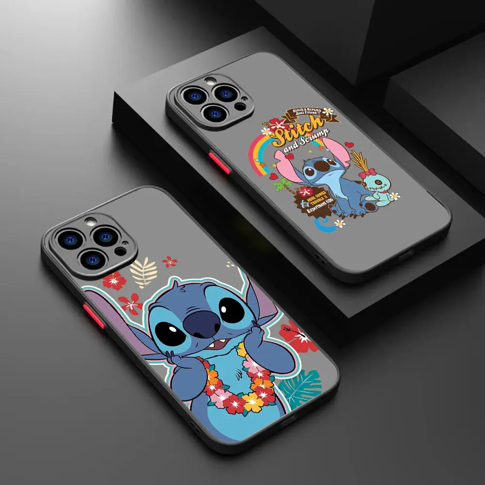 Cute Cartoon Stitch Matte Shockproof Phone Case Cover For APPLE iPhone 12 11 8 7 6 6S X XS XR PRO MAX PLUS 5G