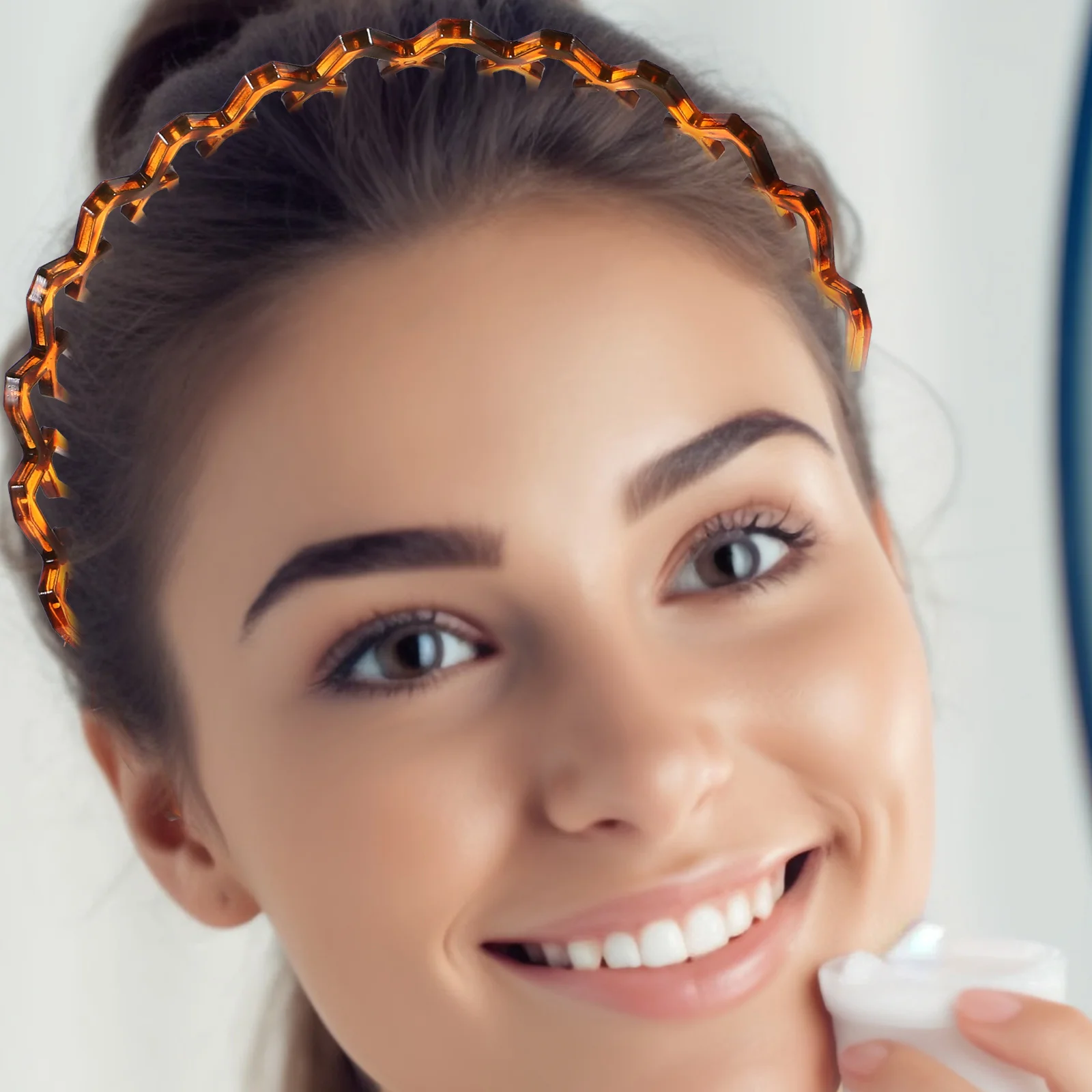 

2 шт., женские повязки на голову, нескользящие ленты для мытья лица, спортивная повязка на голову с зубцами, пластиковая повязка для волос для вьющихся тренировок, спа, легкий вес