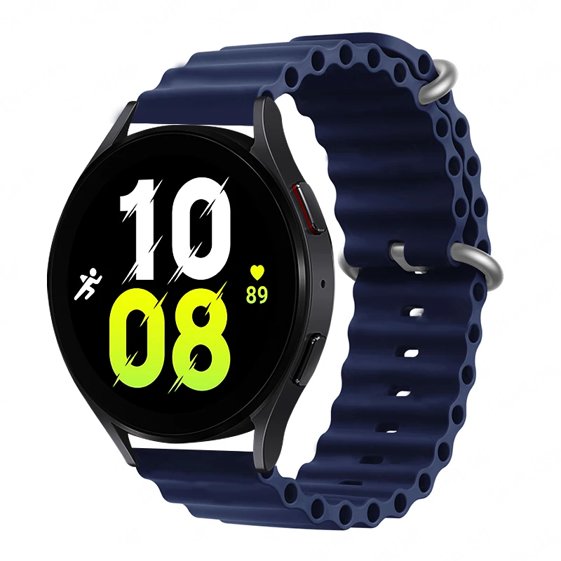 22mm 20mm Ocean Band For Samsung Galaxy Watch 4 classic 5 Pro 3/active 2/Gear S3 Silicone Bracelet Huawei Watch GT 2 3 pro Strap