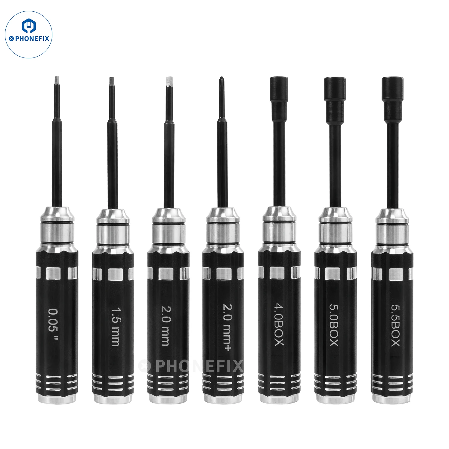 Mini RC Car Tool RC Hex Nut Screwdriver Kit 7 Pcs Socket Nut Screwdriver for Multi-Axis FPV Racing Drone RC Quadcopter Model