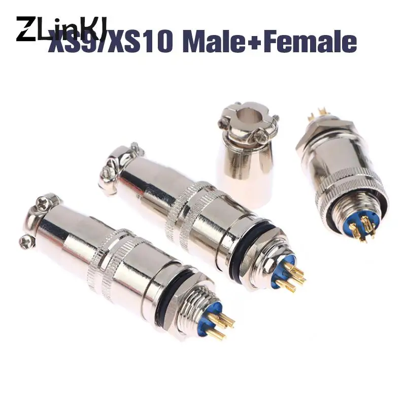 XS9/XS10 Electrical Mini XLR Aviation Plug XS9JK XS10JK 3Pin 4Pin 5Pin 9mm/10MM Self Locking Aviation Socket Connector 3P 4P 5P