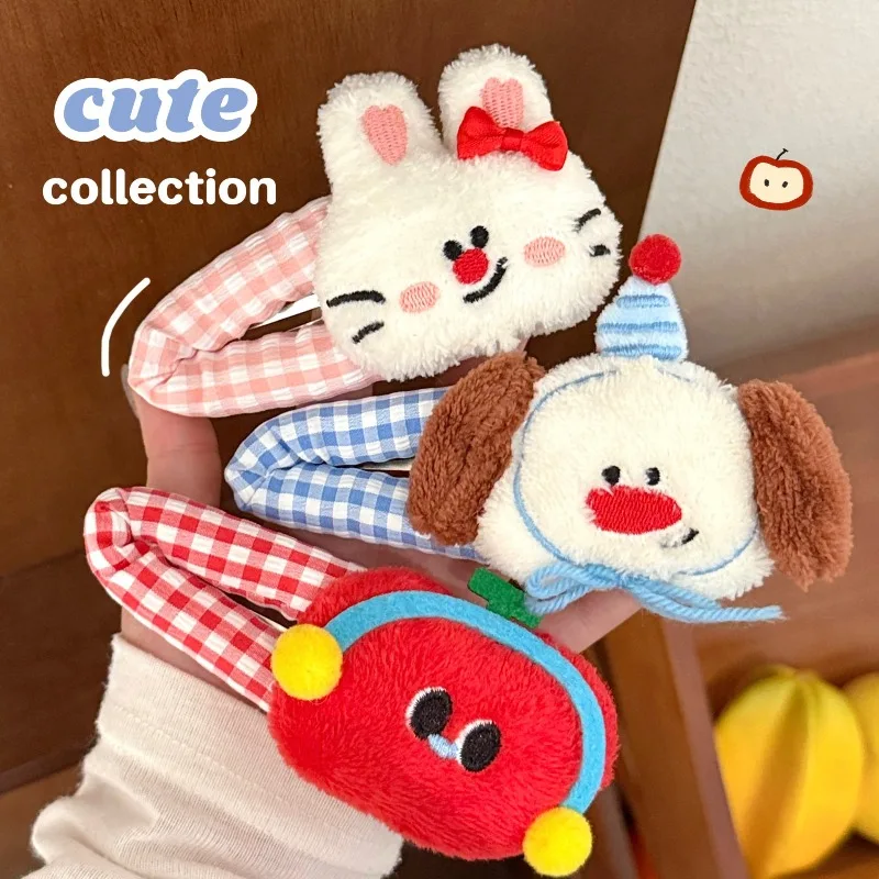 

Original Cute Plush Doll BB Clip Creative Bangs Hairpin Girls Fashion Hair Accessories，High-quality cute pet hair clip