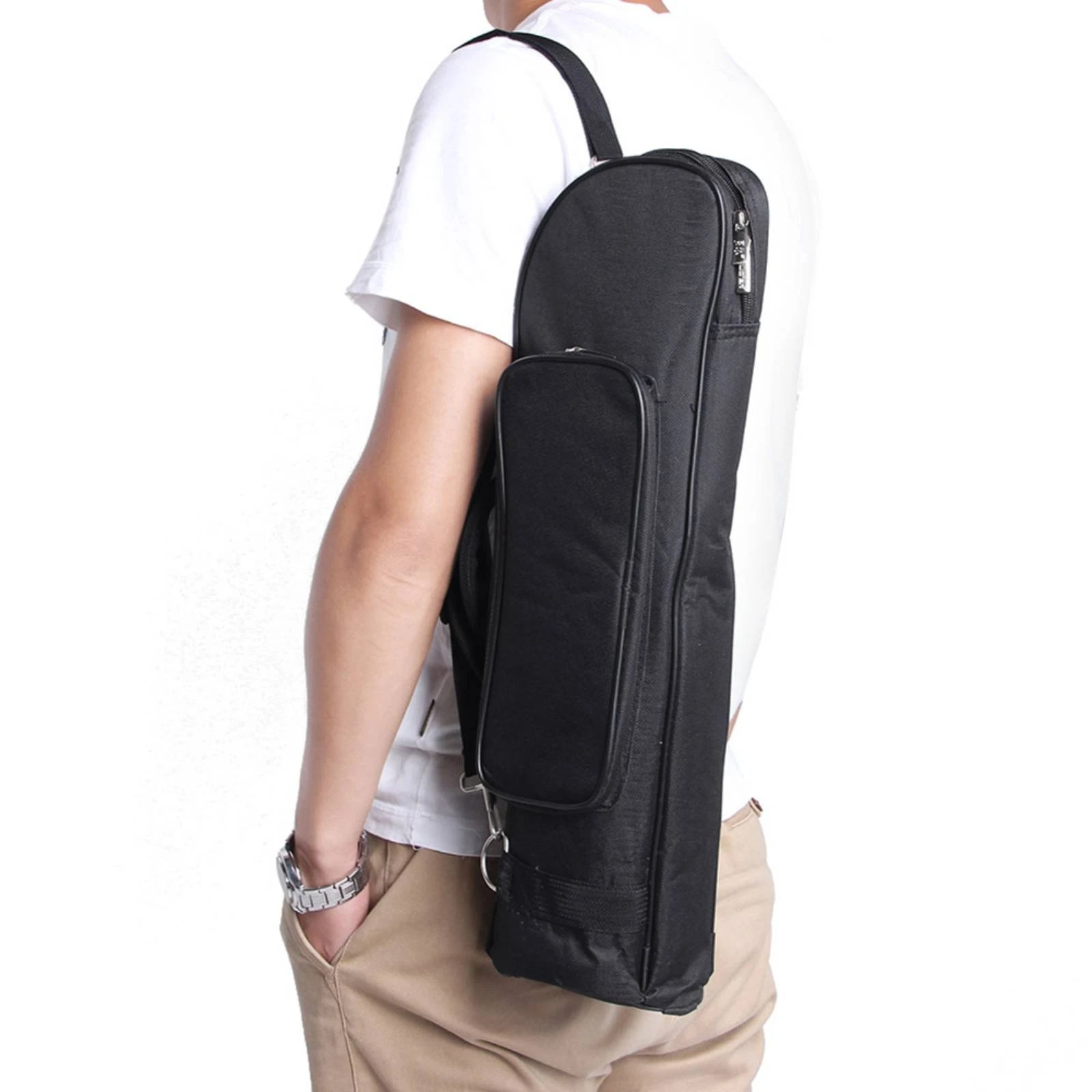 Trumpet Gig Bag with Pocket Portable Trumpet Gig Bag Adjustable Water-Resistant for Musicians, Travel, Rehearsal