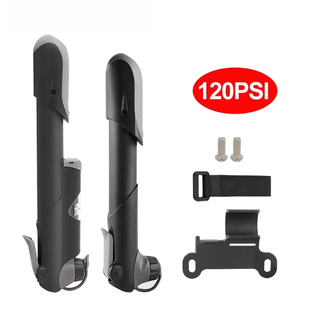 Portable Bicycle Pump Mini Air Pressure Gauge Mountain Bike Pump Outdoor AV/FV Valve MTB Bike Air Inflator