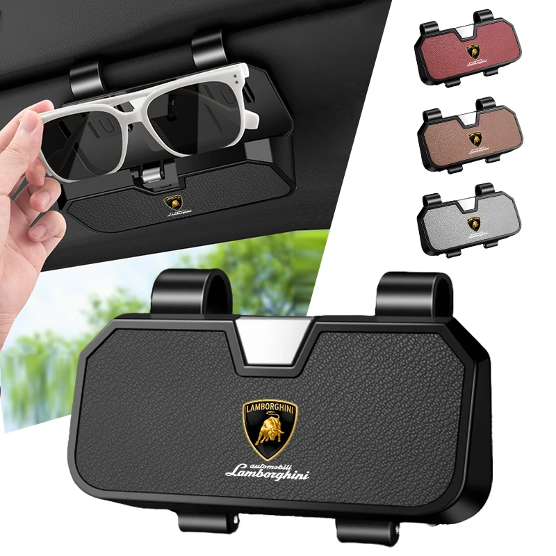 

Multifunctional Sticker Car Sunglasses Case glasses clip Storage Box For Lamborghini Urus Huracan Aventador Premium Accessories