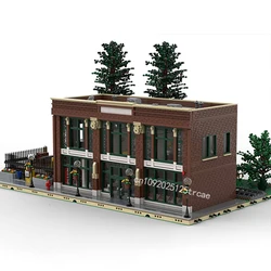 New City Hot Street View Moc Modular Trackside Butcher Shop Model Building Blocks Diy Creative Ideas Kids Toys Birthday Gift