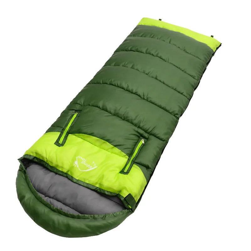 Sleeping bag adult outdoor autumn and winter thickened warm indoor camping couple reach for splicing cotton sleeping bag