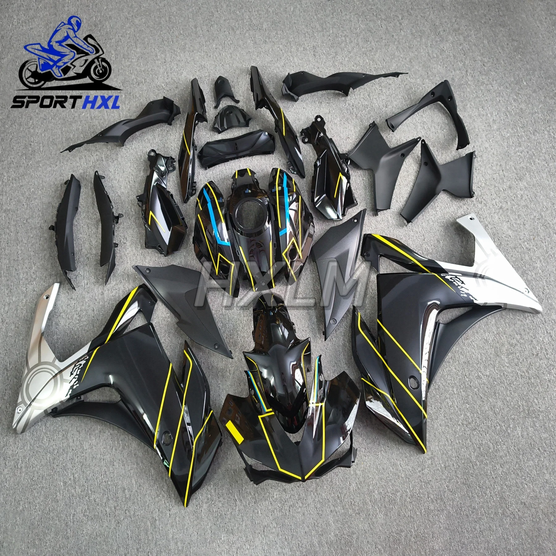 Motorcycle Fairing Kit Fit For Yamaha R25 R3 15-18 years R3 2015 2016 2017 2018 Bodywork Glossy Black Gold Line