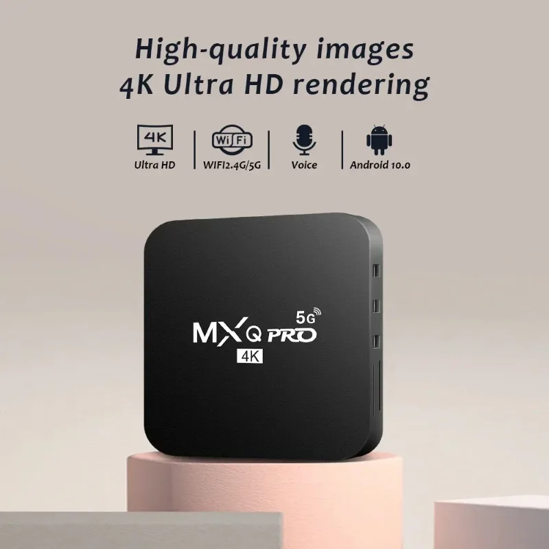 

MXQ-PRO 5G TV Box 4K HD Android 10.0 Smart TV Box 2.4/5G Dual-WIFI 3D Video Media Player Home Theater TV Set-top Box