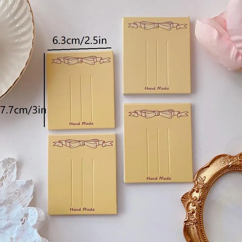 100pcs Adorable Striped Hair Clip Display Cards Colorful Paper For Headwear Jewelry Crafts