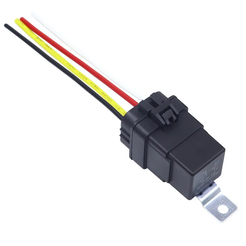 DC12V DC24V 40A Integrated Relay With Wired Socket 4/5 Pin Waterproof Power relay Sealed Connector For Automotive Refitting