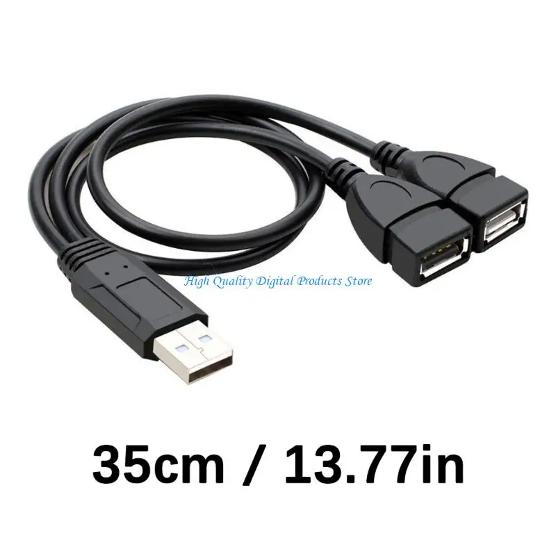 U2JE USB2.0アダプターダブルUSB女性Yラップトップ/タブレット/スマートフォンデータ送信充電用のスプリッター充電ケーブル