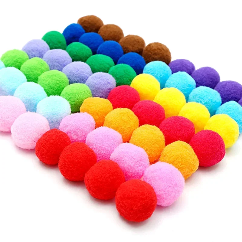 30-300Pcs Assorted Pompoms Mini Fluffy Soft Pom Poms Fur Ball For DIY Crafts Pom Pom Ball Kids Creative Decor 8/10/15/20/25/30mm