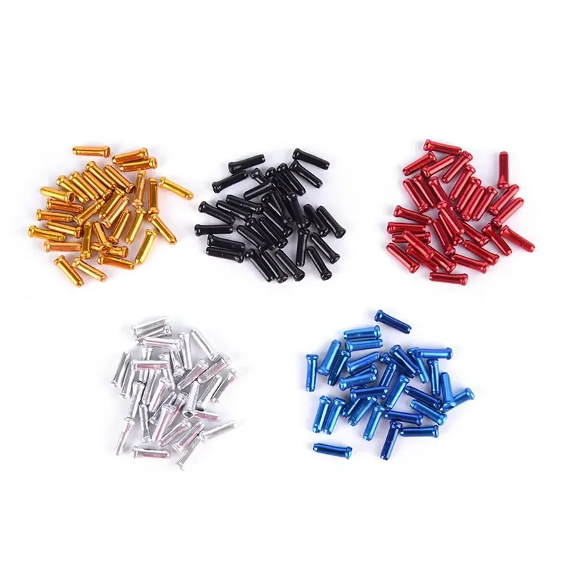 100pcs/bag Per Pack Colorful Protective Bicycle Brake Cable End Caps Aluminum Alloy Wire Crimp Ferrules for Shifter Brake