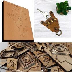 Palm Shaped Keychain Leather Cutter,Steel Blade Mold,Pendants Ornaments,DIY Luggage Tags Making Supplies,Handmade Christmas Gift