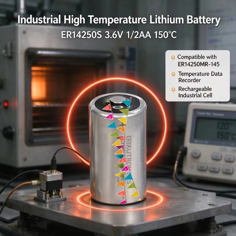 ER14250S 3.6V 1/2AA High-temperature Lithium Battery 150 Degree Compatible with ER14250MR-145 Temperature Data Recorder