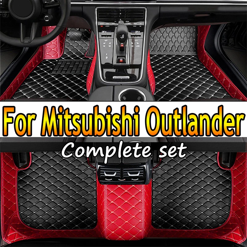 Hybrid Vehicle Car Mats For Mitsubishi Outlander PHEV GN 2022~2023 5seat Leather Pad Car Floor Mats Tapis De Sol Car Accessories