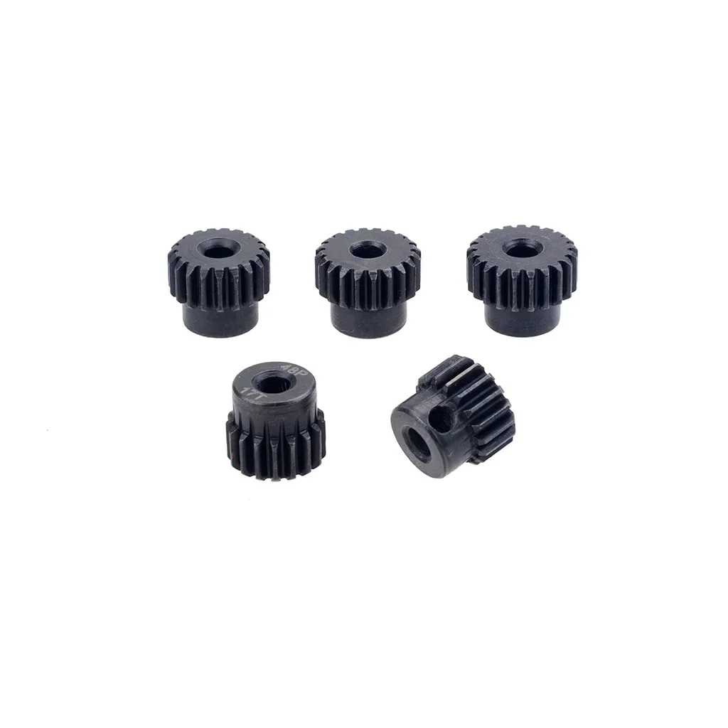 Gigi Motor logam Pinion baja hitam, bagian Motor mainan mobil RC 3.175 1/18 1/16 1/12, 1/10mm, 13T 21T 31T 38T 41T 13 T-41 T