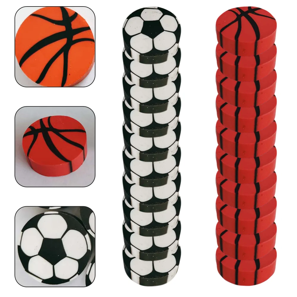 

60 Pcs Football Eraser Wear-resistant Erasers for Kids Household Portable School Pencil Delicate Mini