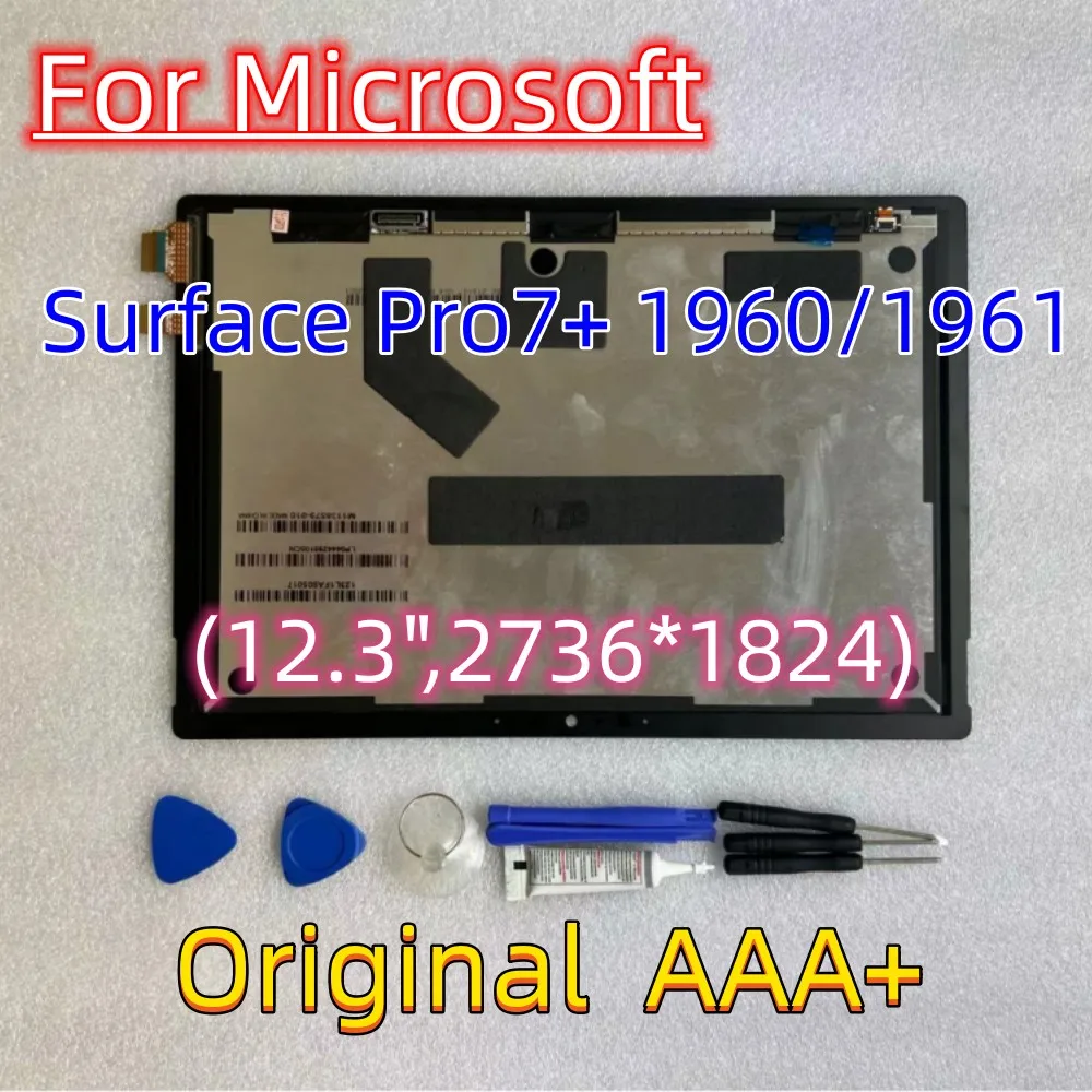 Original AAA+ For Microsoft Surface Pro 7 Plus 1960 LCD Display Touch Screen Digitizer Assembly For Surface Pro 7 Plus Display