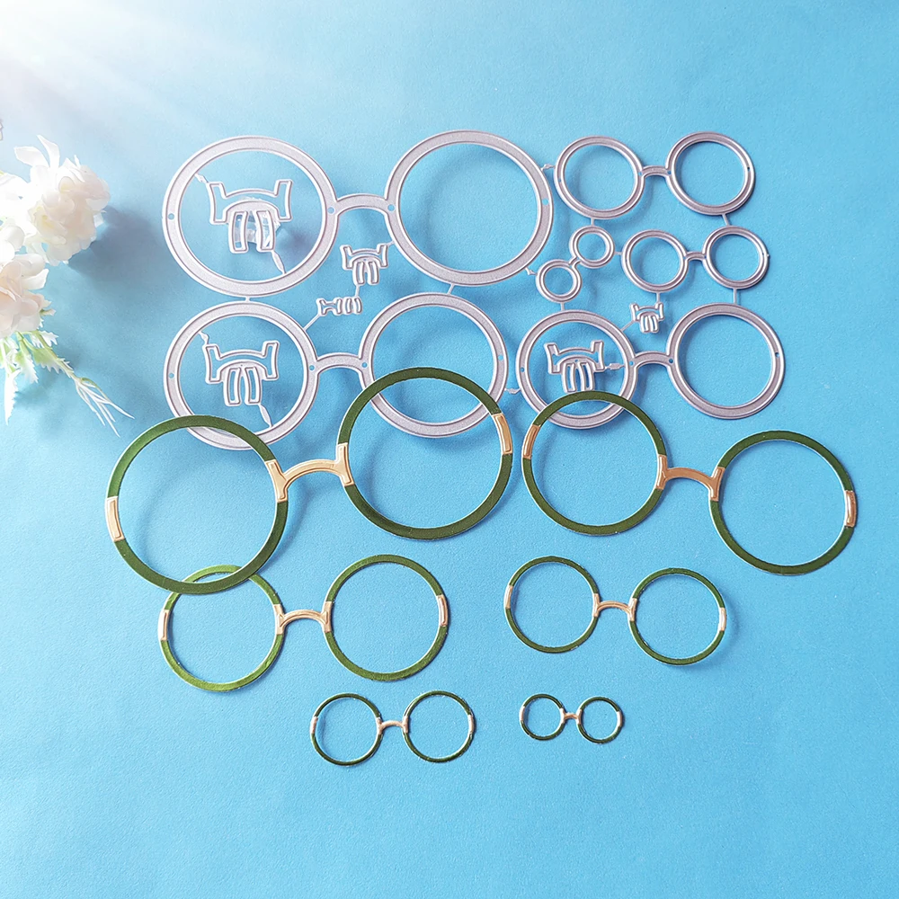 New 6 specifications rimmed glasses cutting dies, used for scrapbooks, embossed albums, card making DIY crafts