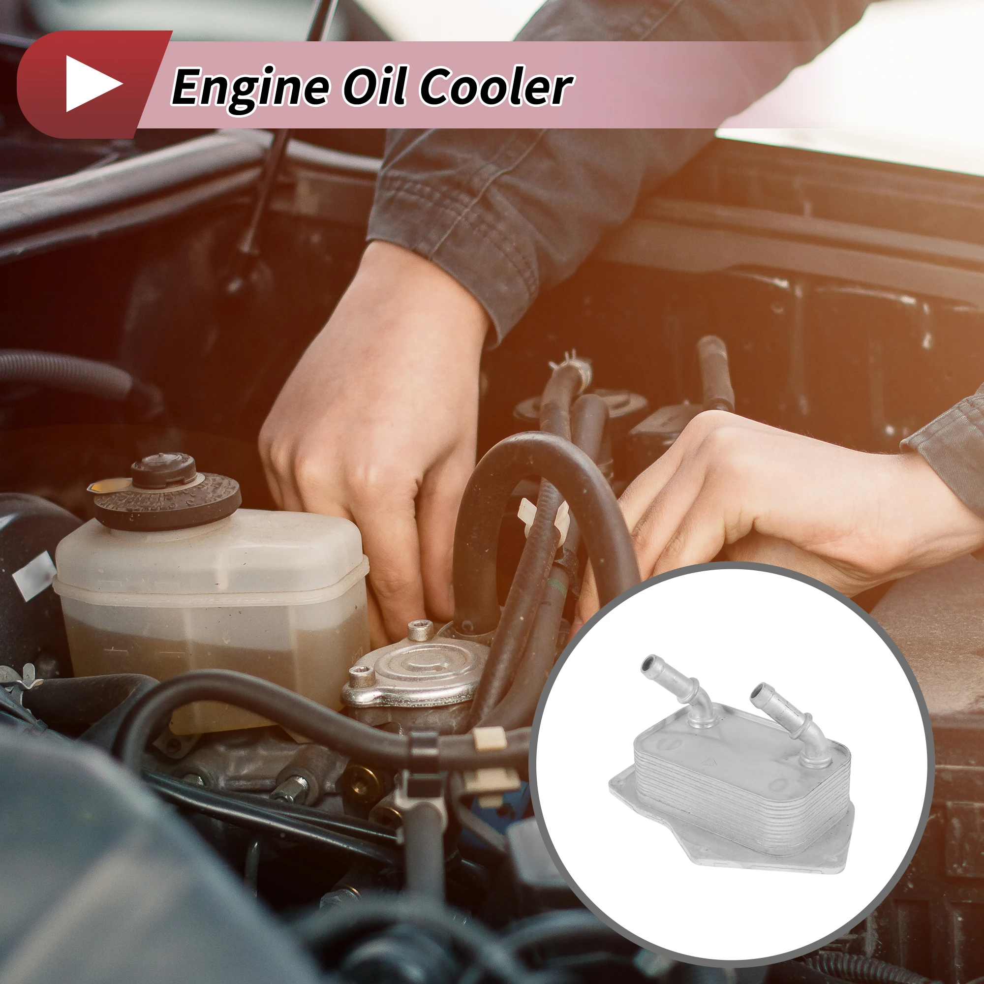 

UXCELL Engine Oil Cooler for Cadillac CT6 2019-2022 No.55497871 Trans Cooler 1 Pcs