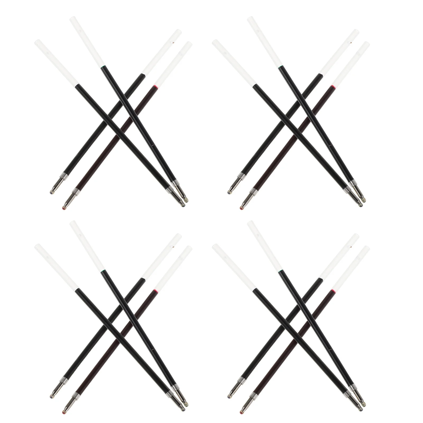 40 قطعة أربعة ألوان عبوات أقلام حبر جاف 0.7 مللي متر السلس الكتابة استبدال الحبر ل انقر أقلام مكتب المدرسة السفر استخدام متعدد الألوان