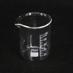 100ml Low Form Beaker Chemistry Laboratory Borosilicate Glass Transparent Beaker Thickened with spout