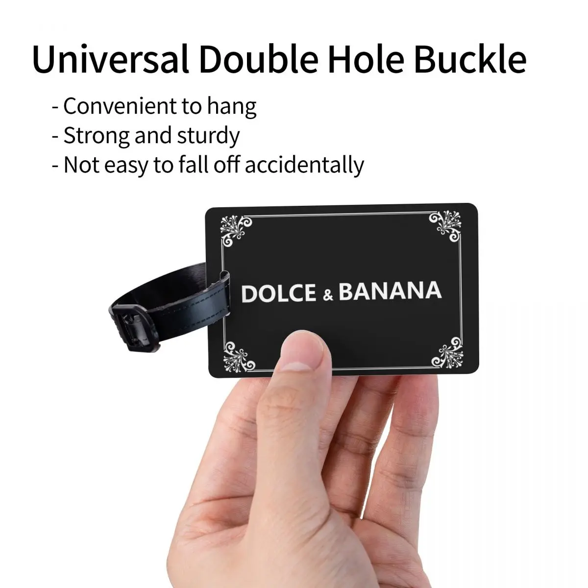 Dolce Banana Luggage Tag for Travel Suitcase Privacy Cover Name ID Card