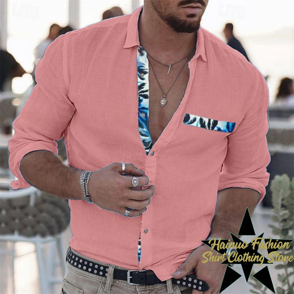 Men's Shirt Button-Up Casual Beach Shirt Lapel Hawaiian Festival Front Pocket Clothing Stylish Casual Comfortable