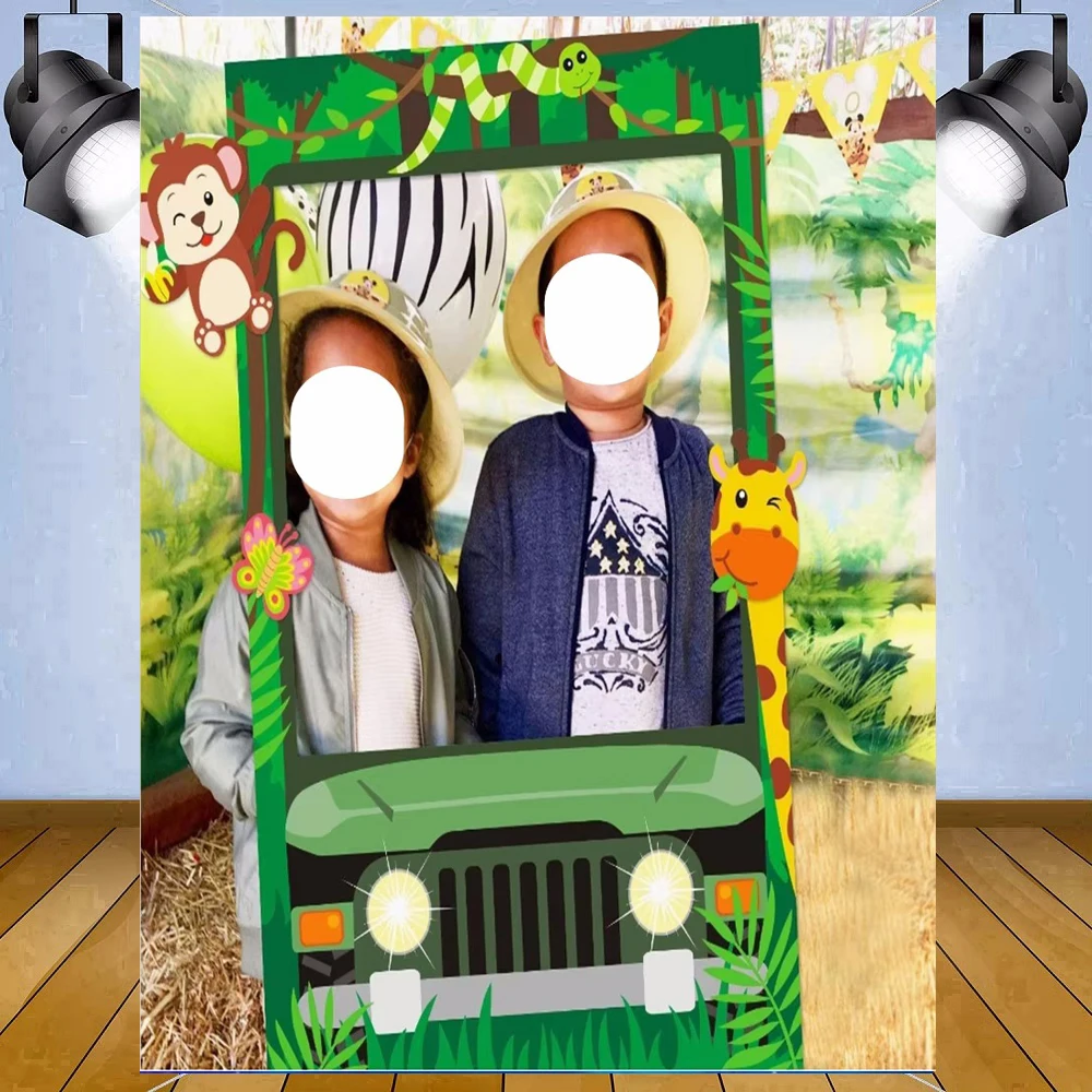 

Фон для фотосъемки джунгли фото дверь лицо обрезка баннер фон джунгли ролевые игры принадлежности для вечеринки Декор плакат