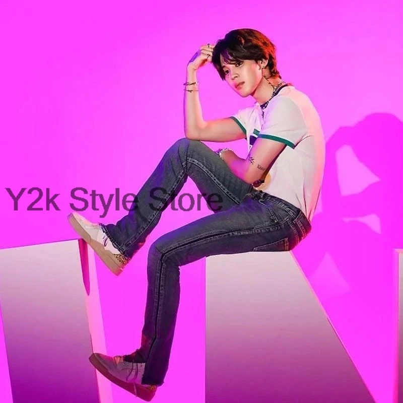 Jimin متساوية الحب تي شيرتات قصيرة الاكمام الرجال النساء Kpop الشباب مجموعة شقة الحب الطباعة عالية الجودة القطن قصير الأكمام المحملة القمم #3