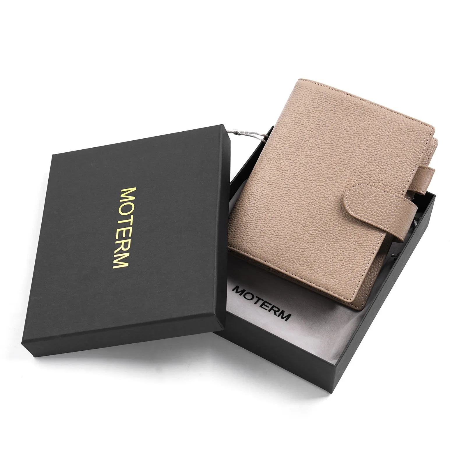 Moterm Franklin Covey Compact Size Elite Rings Planner Pebbled Grain Leather Notebook Cover Binder Organizer Journal