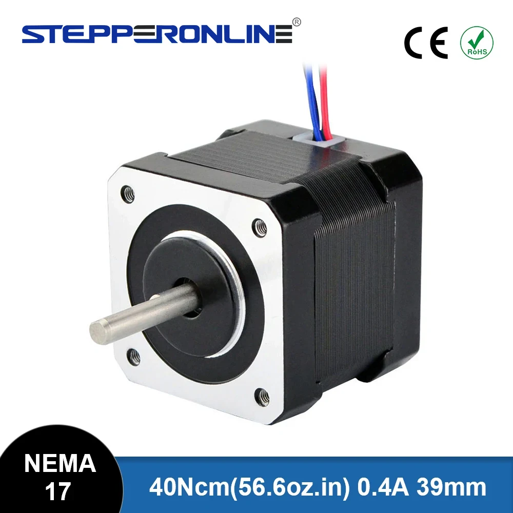 Nema 17 Stepper Motor 40Ncm(56.6oz.in) 12V 0.4A 42x39mm 4-lead Nema17 Stepping Motor for DIY CNC Reprap