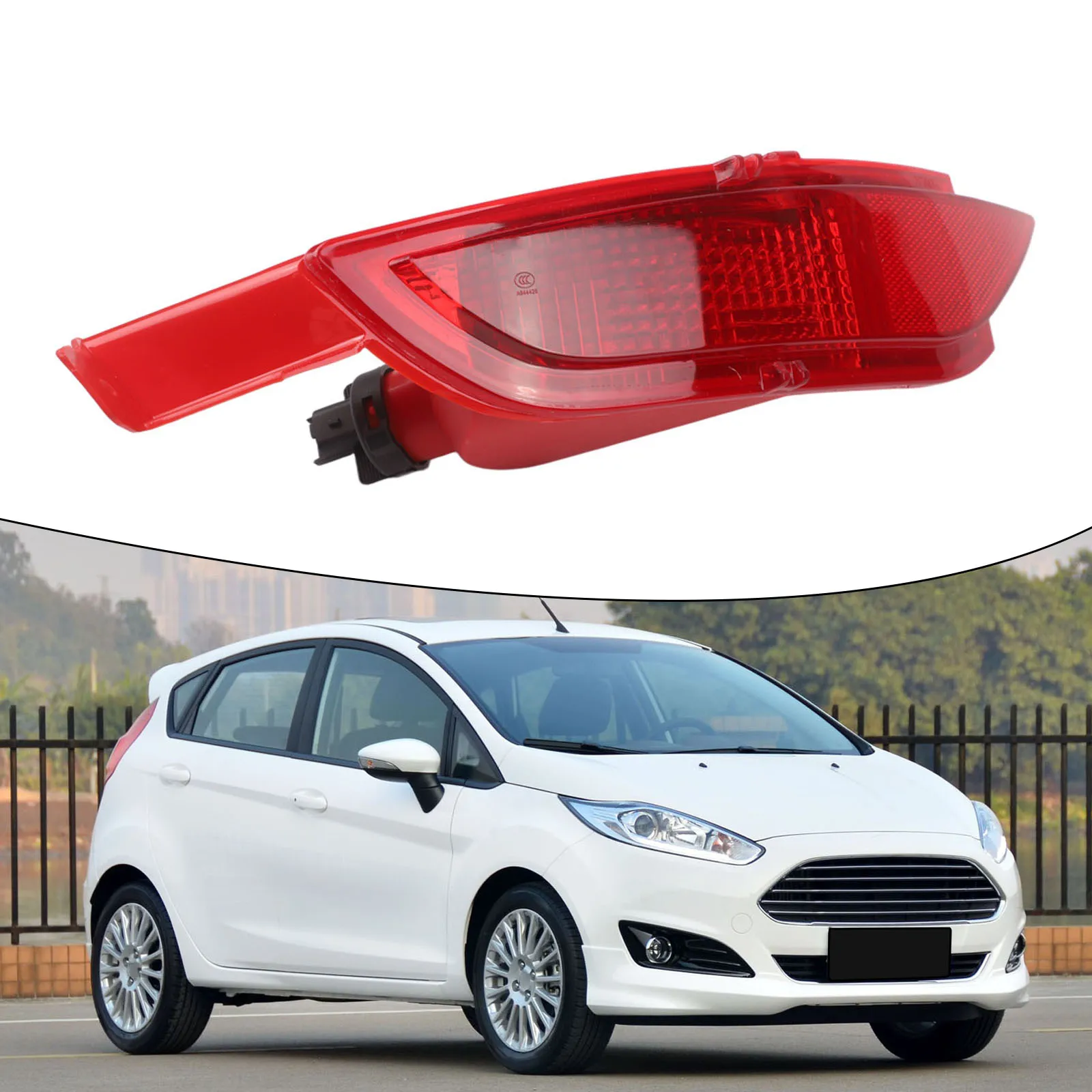 

Rear Bumper Fog Light For Ford Left Bumper Lamp Rear Fog Light PC ABS Material Rear Bumper Installation Passenger Side Left