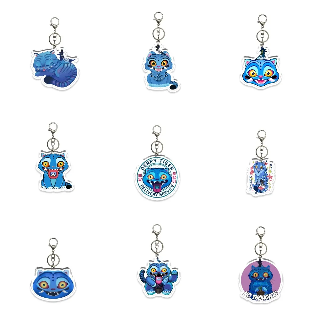 

DIY Kpop Demon Hunters Huntrix Saja Boys Acrylic Key Chain Pendant Bag Saja Boys Derpy Tiger Anime Peripheral Holiday Gift