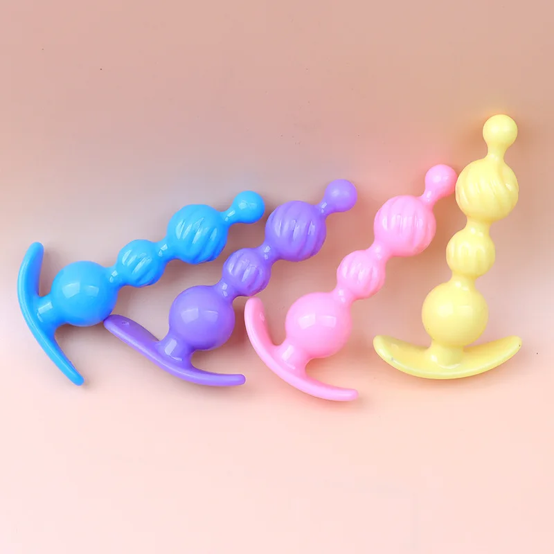 New Long Anal Beads Butt Plug Prostate Massage Vaginal G-Spot Stimulator Sex Toy Unisex Adult Masturbation Backyard Trainer