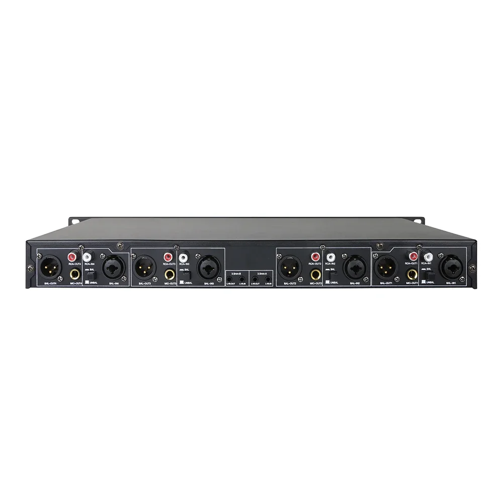

Thinuna AI-0404 Four Channel Audio Isolator 1:1 Signal Lossless Transmission 600Ω Balanced Isolation 4in 4out Audio Isolator