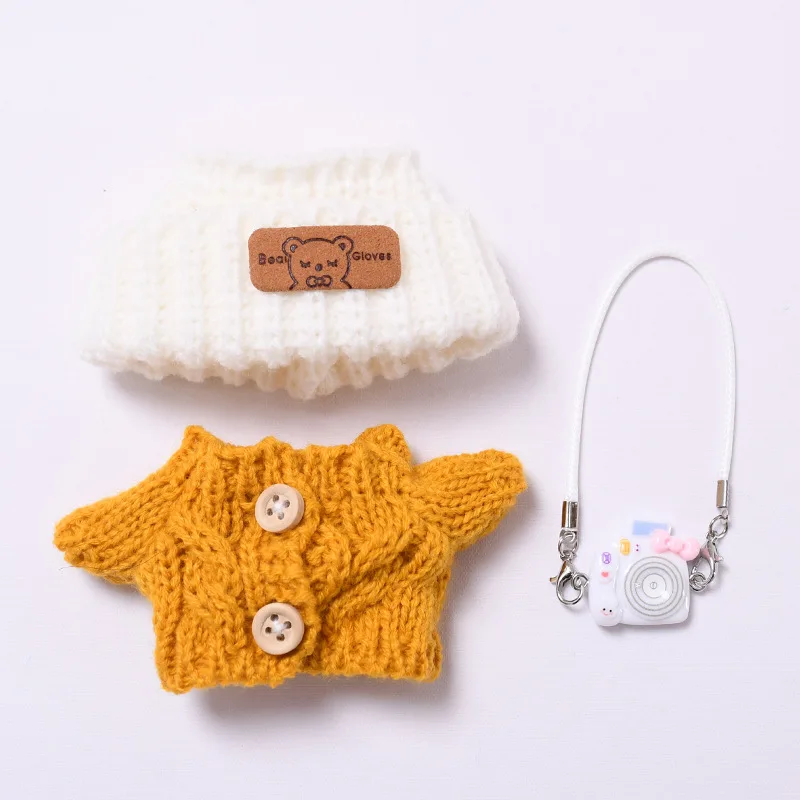 

For 15/17cm Labubu V2 Doll Clothes Outfit Accessories Ropa Labubu Plush Doll's Clothing Sweater Kid Toy Girl Gift