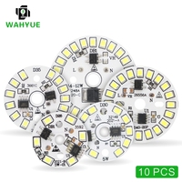 10pcs/lot LED Chip 3W 5W 7W 9W 12W for Light Bulb 90 Lumen/W 2835SMD Round Light Beads AC 220V-240V Bulb Chips Lighting Lamp