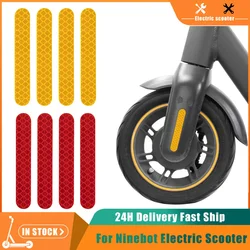 Electric Scooter Anti-Cursor Reflective Sticker for Segway Ninebot Max G30 G30D G2 G65 Front Rear Wheel Cover Eflective Stickers