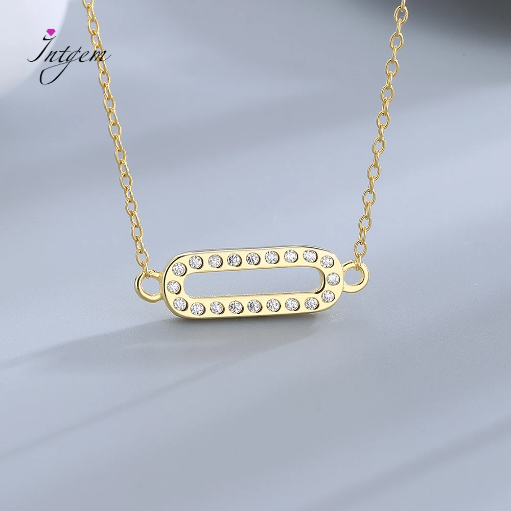 

S925 Silver Gold Color Necklace Chain Geometric Fashion Pendant For Women Party Anniversary Daily Fine Jewelry Gifts Wholesale