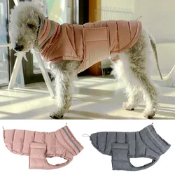 Windbreak Pet Clothes Winter Warm Thicken Puppy Dog Down Jacket for Small Medium Dogs Whippet Greyhound Coats mascotas Clothing