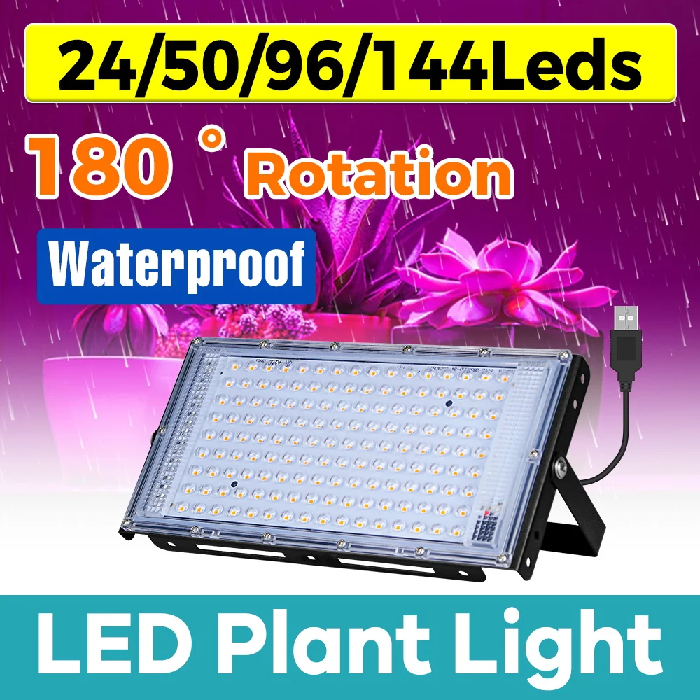 

USB Plant Grow Lights 220V LED Planting Growth Lamp Full Spectrum Red Blue Hydroponic Greenhouse Tent Seeds Growing Lamps UV/IR